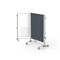 Ghent Partition Mobile 2-Sdd Prcln Whtbrd/Fbrc Blltn Brd, Mag, 46"H x 34"W, Gray NEX223MFP-91 - alternate 1